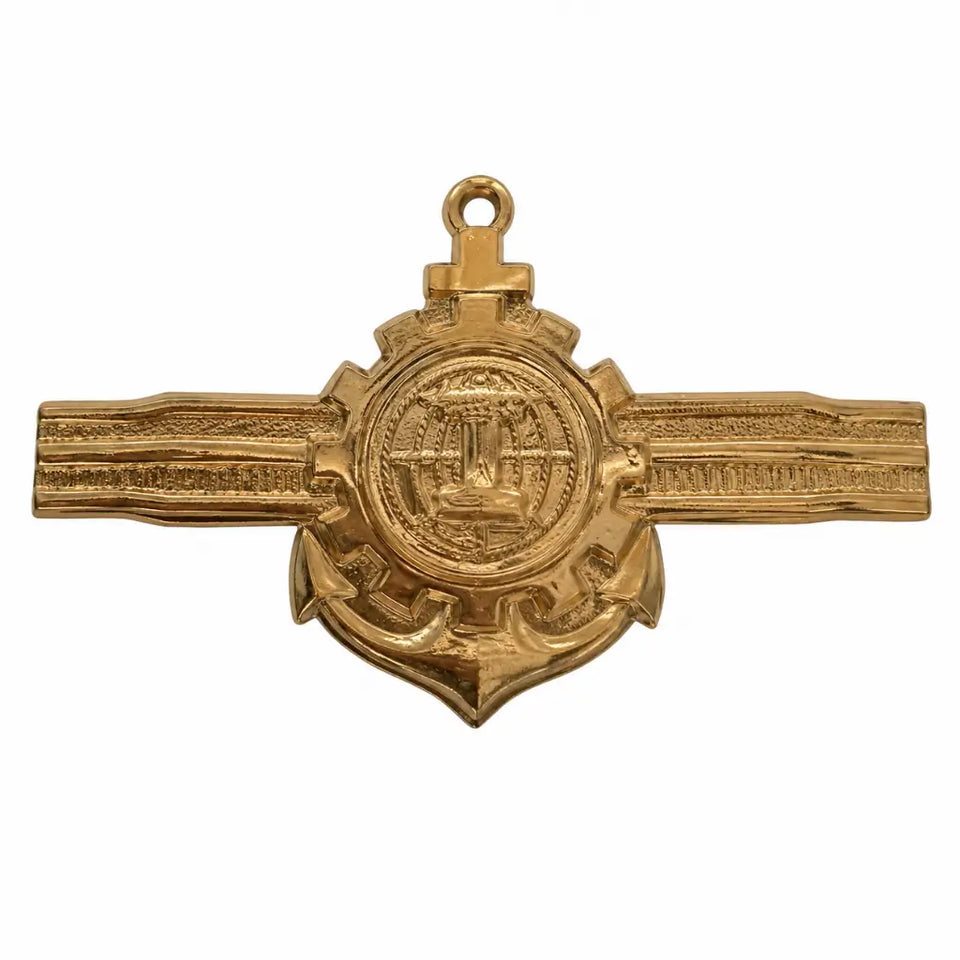 Breve Metal Dourado Tecnico Ensino Marinha do Brasil