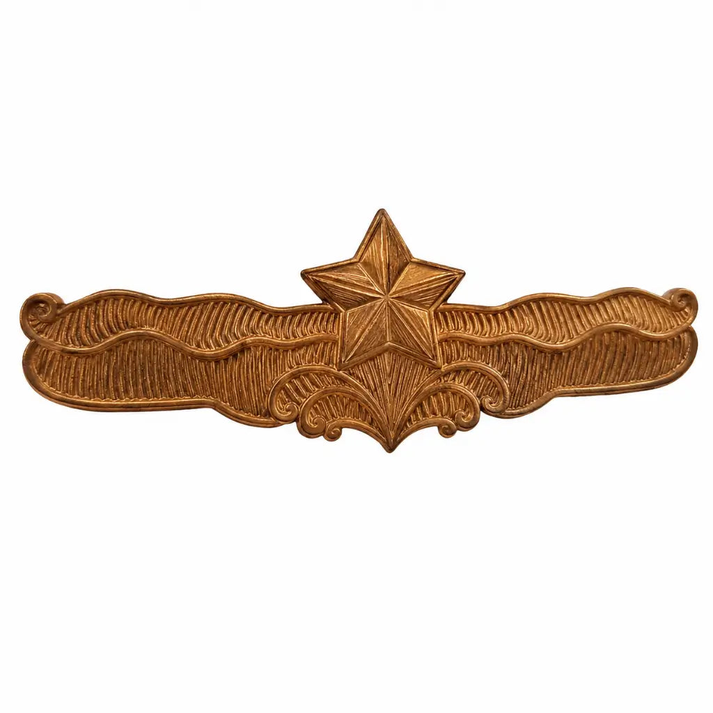 Breve Metal Dourado Aperf Quadro Técnico Marinha do Brasil
