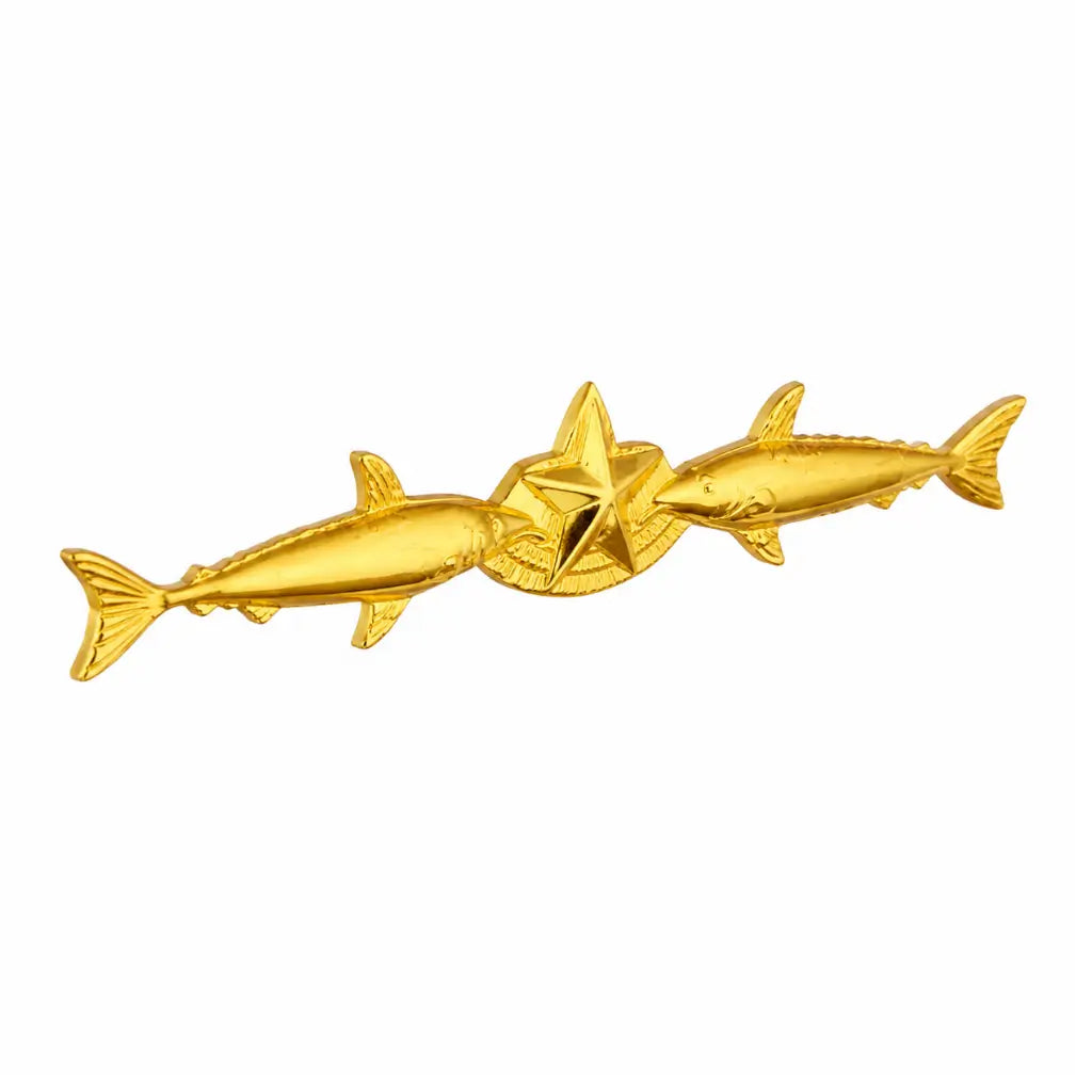 Breve Metal Dourado Mergulhador Combat Marinha do Brasil