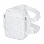 Bornal branco modular pouch tático branco com zíper superior e sistema MOLLE