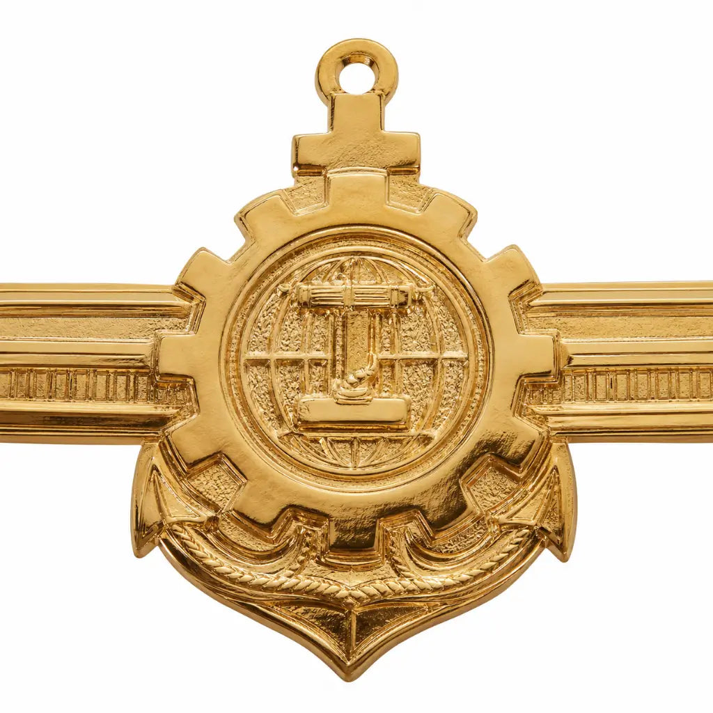 Breve Metal Dourado Tecnico Ensino Marinha do Brasil