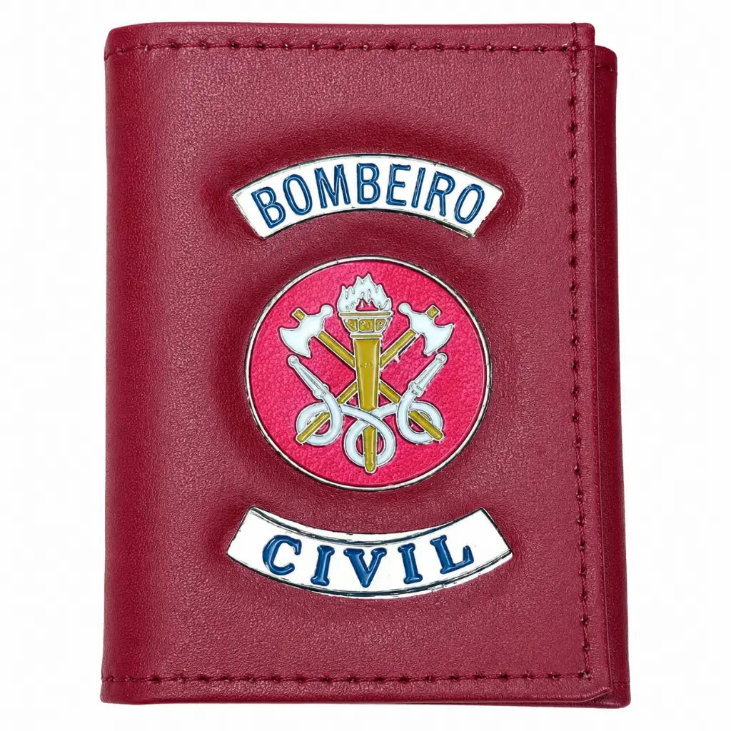 Carteira Bombeiro Civil Vermelha Expresso Militar em material sintético para uso profissional