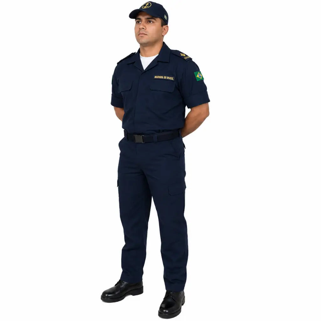 Tarjeta Bordada Azul Marinha Do Brasil