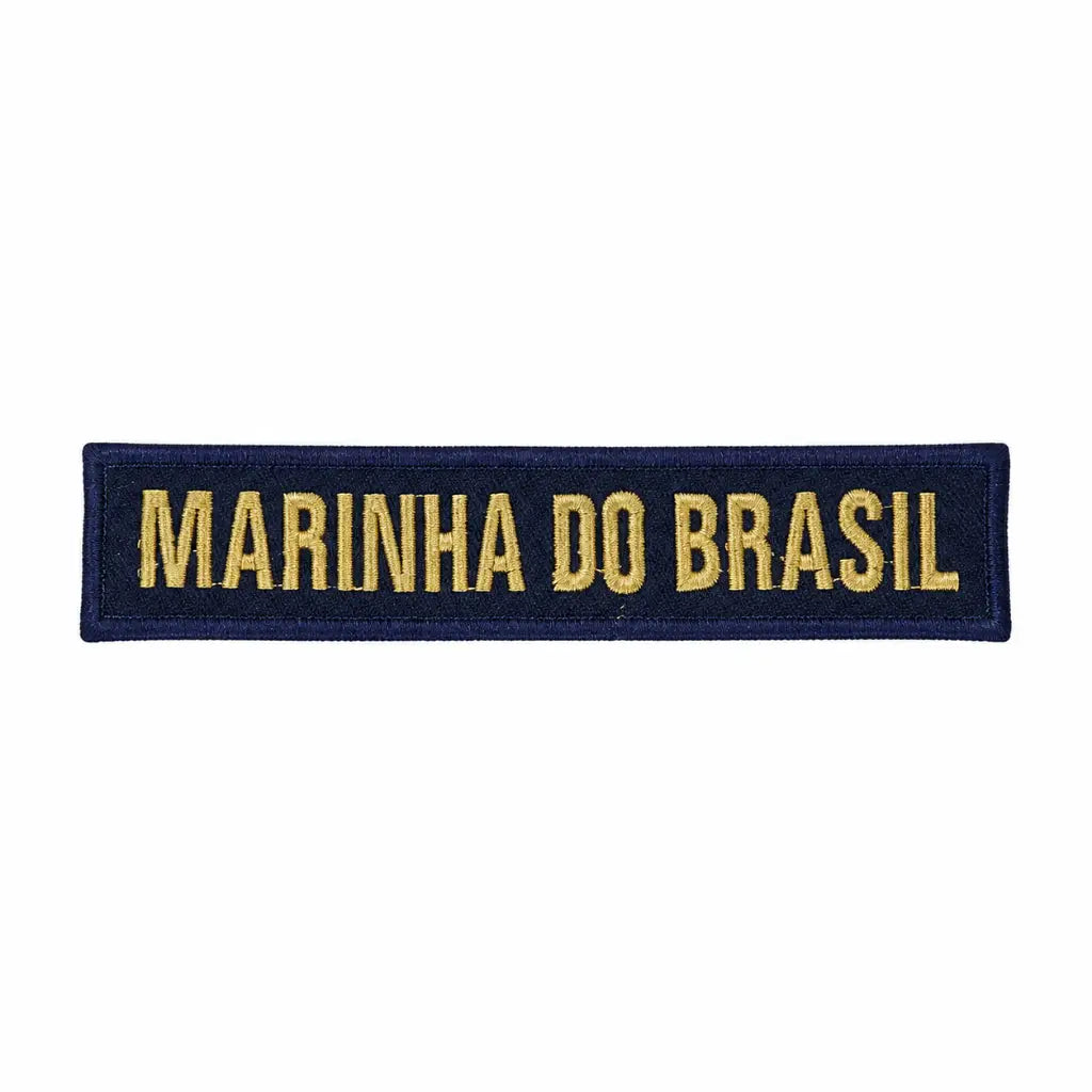 Tarjeta Bordada Azul Marinha Do Brasil