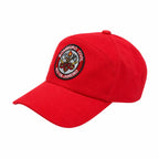 Boné vermelho com distintivo circular bordado Bombeiro Civil Rio de Janeiro