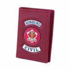 Carteira Bombeiro Civil Vermelha Expresso Militar vermelha com compartimentos para moedas, documentos e cartões