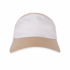 Boné tactel branco da Marinha com aba bege clara, estilo esportivo