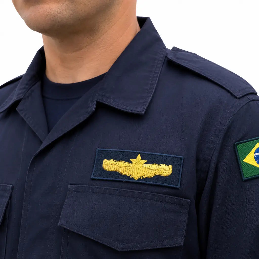 Breve Mb  Bordado Azul Aperf Quadro Técnico Marinha do Brasil