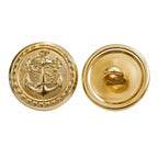 Quepe Botão Banhado MB (Par) Marinha do Brasil: botão circular dourado com âncora e corda