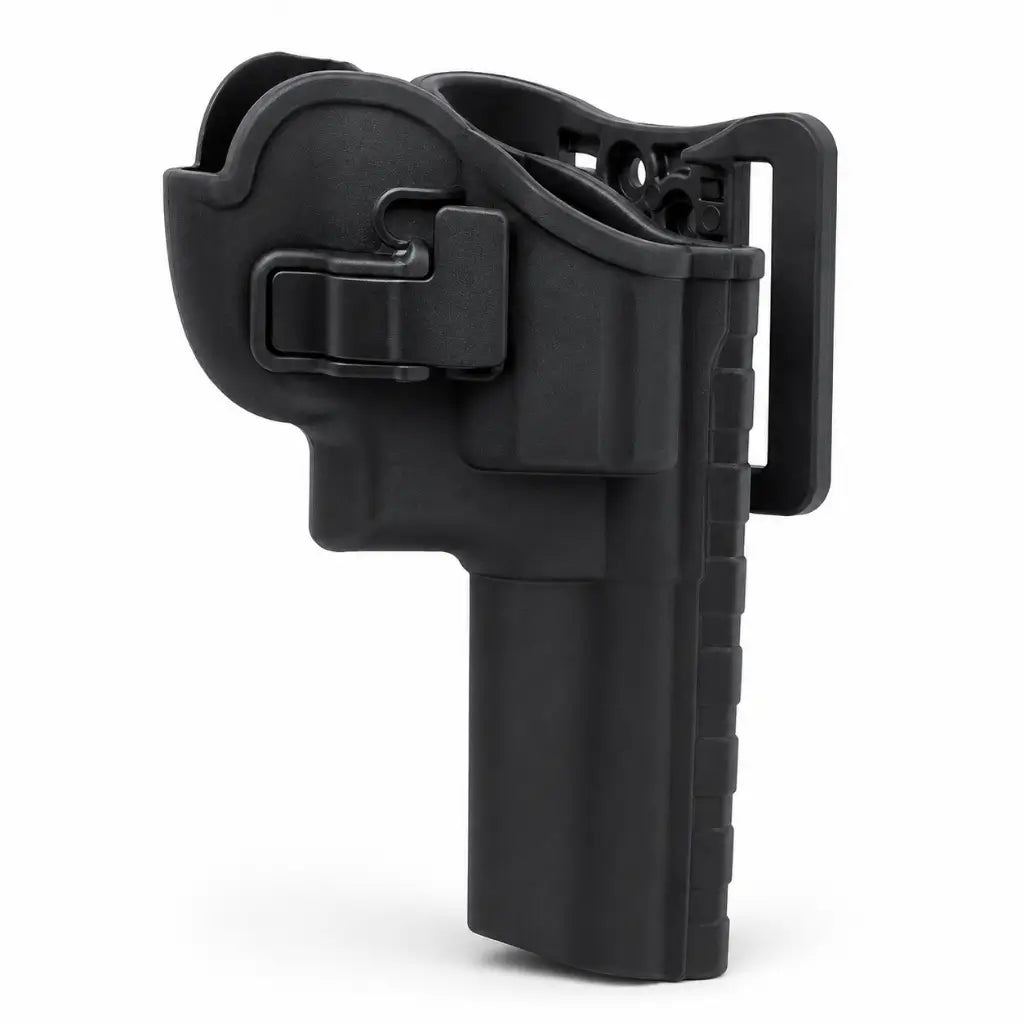 Belica Coldre Revolver 8T I-Passador Destro preto holster plástico com trava lateral
