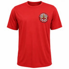 Camiseta Vermelha Bombeiro Civil RJ vermelha com emblema circular no peito