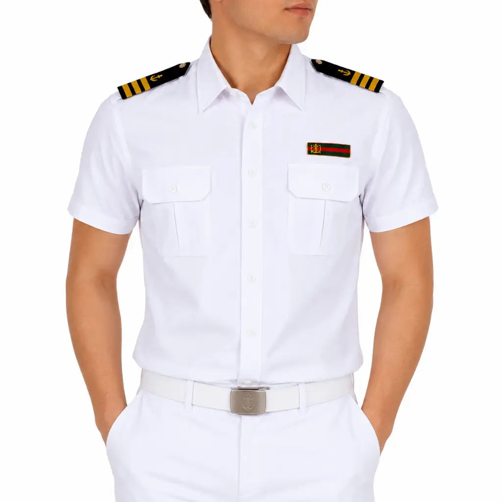 Camisa Marinha Branca Oficial