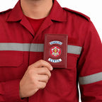 Carteira Bombeiro Civil Vermelha Expresso Militar vermelha com compartimentos para cédulas e cartões