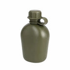 Cantil Militar Verde oval verde oliva com tampa roscável nervurada e alça