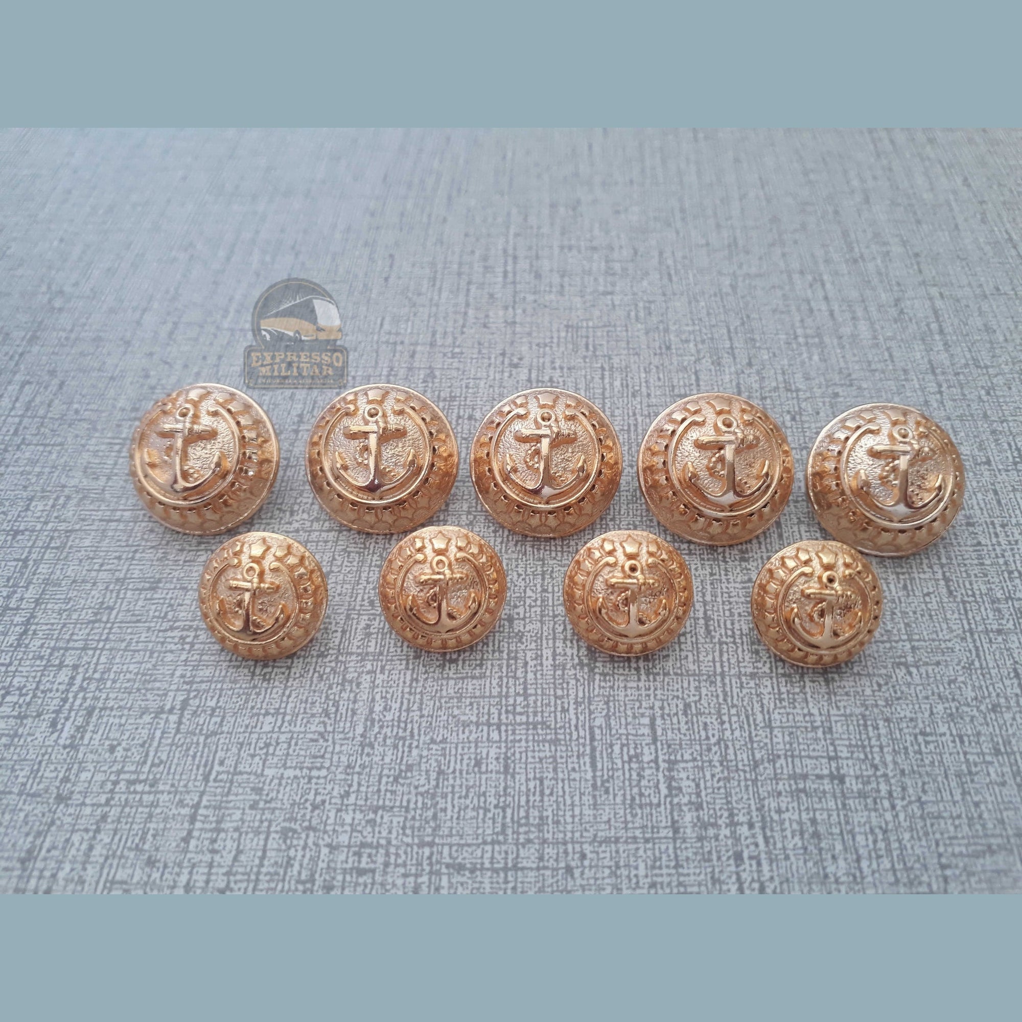 JOGO BOTÕES DOURADOS DÓLMÃ MASCULINO - Expresso Militar