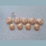 JOGO BOTÕES DOURADOS DÓLMÃ MASCULINO