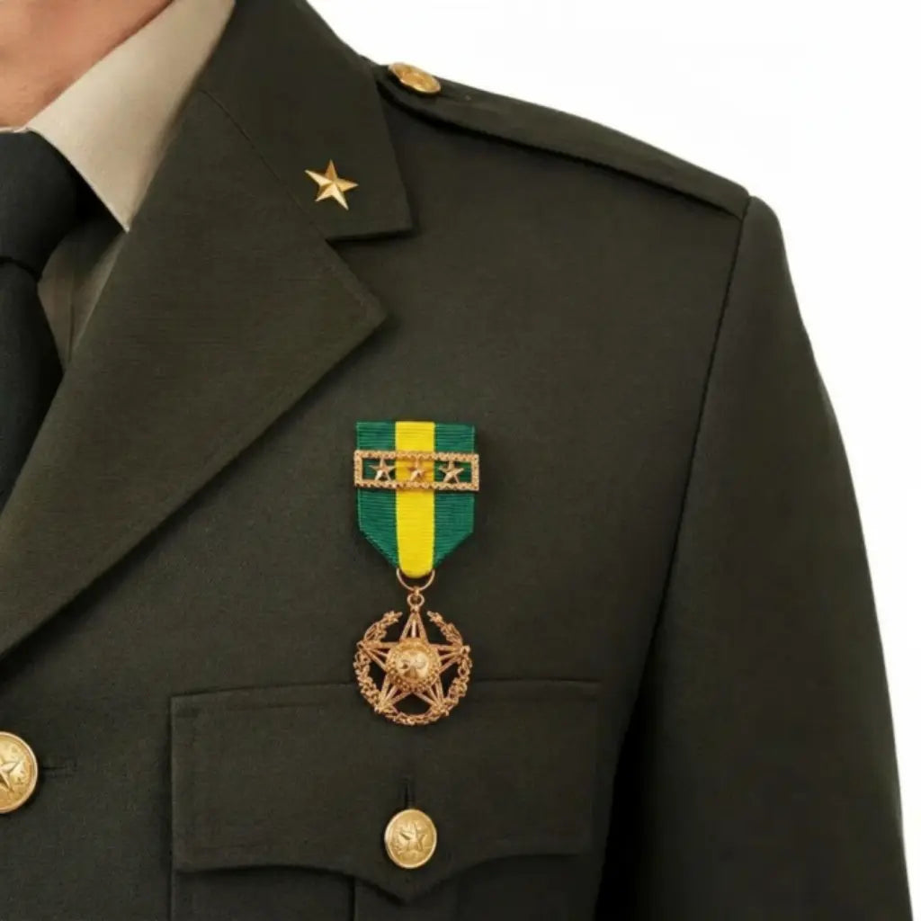 militar usando medalha 30 anos