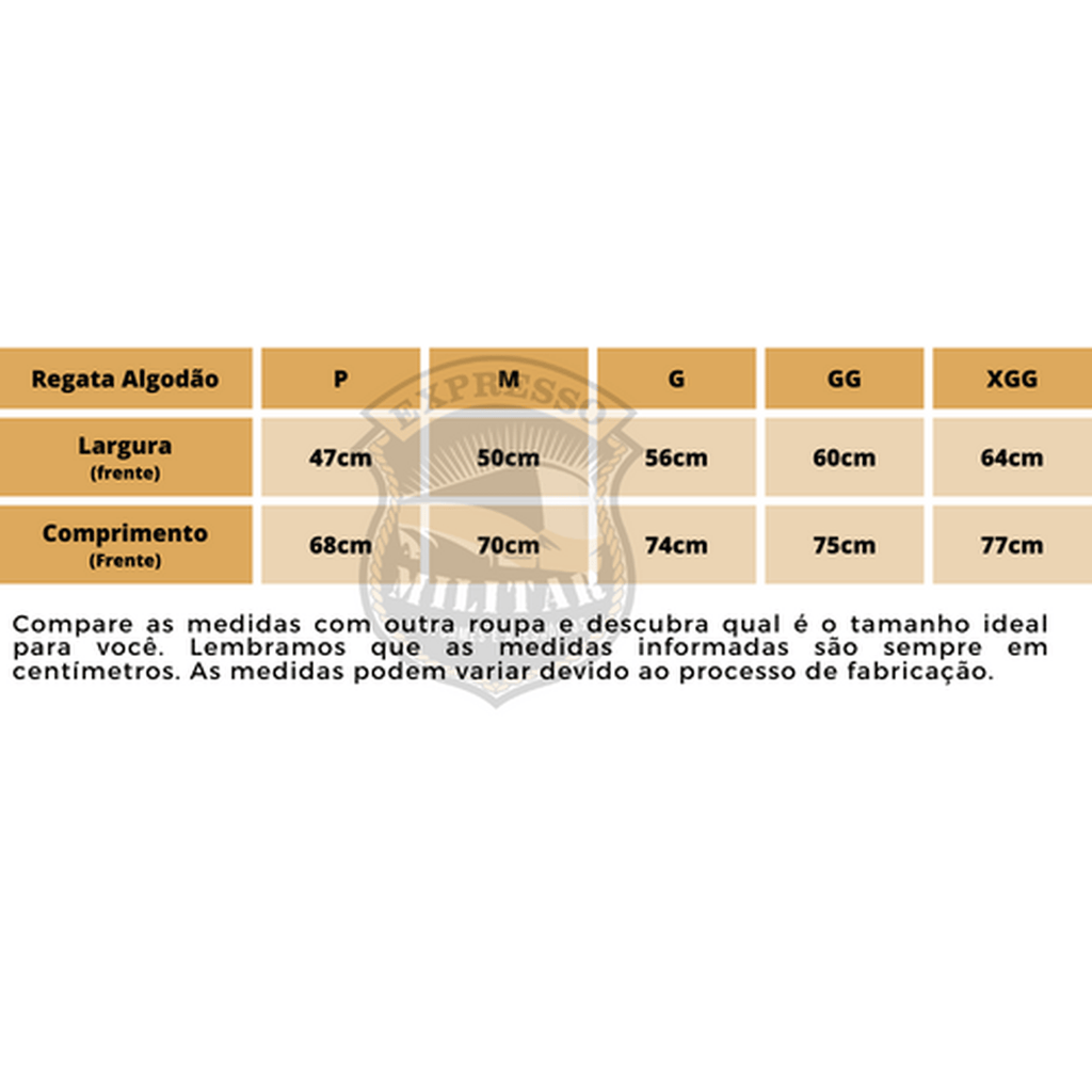REGATA ALGODÃO BRANCA - Expresso Militar
