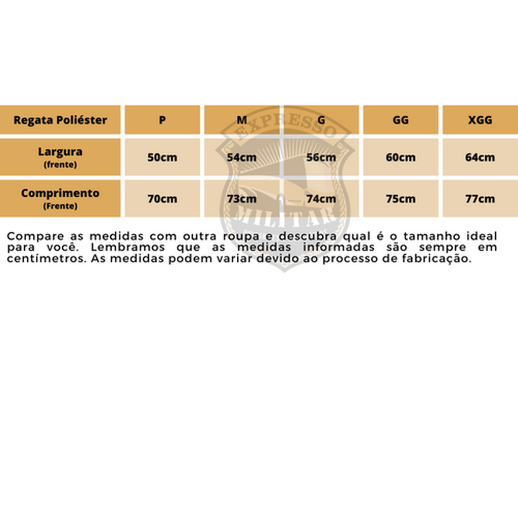 REGATA POLIÉSTER BRANCA - Expresso Militar